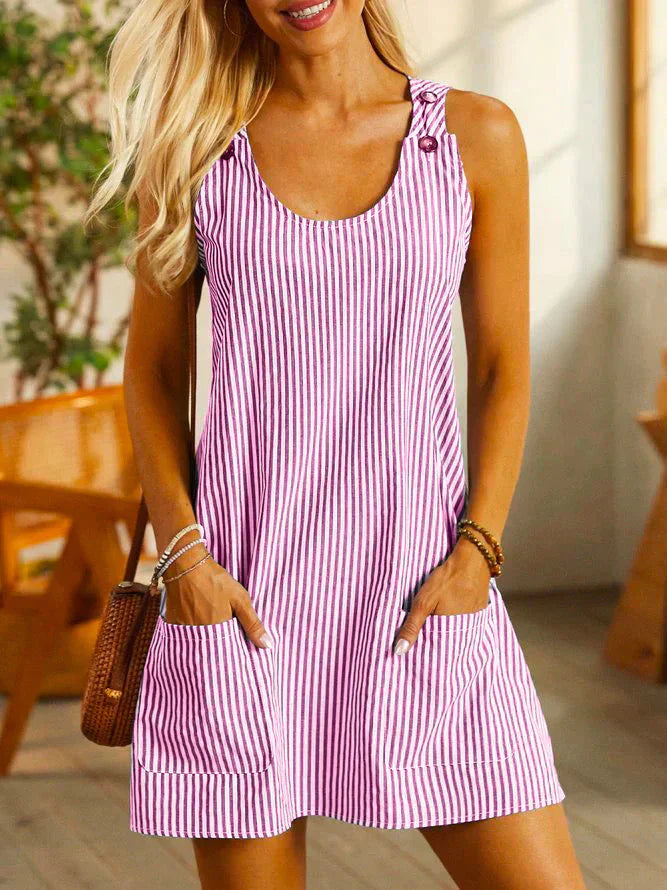 Elavita - Terri - Striped dress with pockets
