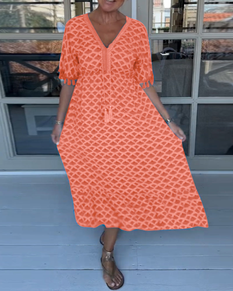 Elavita - Ania - V-neck printed casual dress
