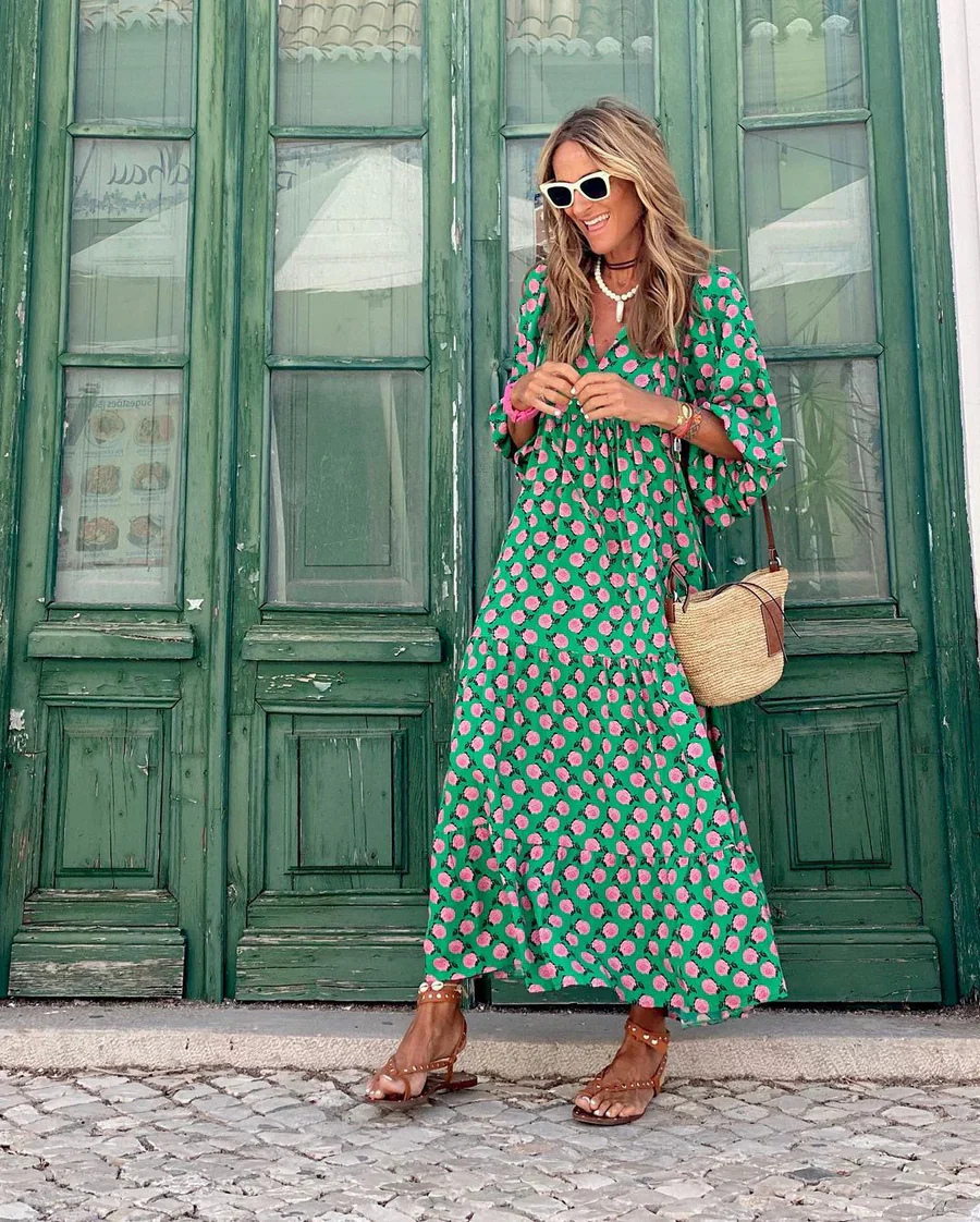 Elavita - Elin - Bohemian cotton maxi dress