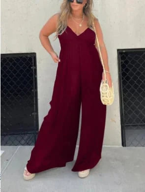Elavita - Mara - V-neck Effortless Wide Leg Jumpsuit
