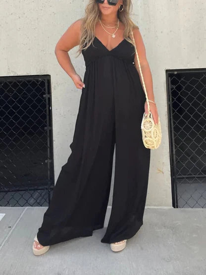 Elavita - Mara - V-neck Effortless Wide Leg Jumpsuit