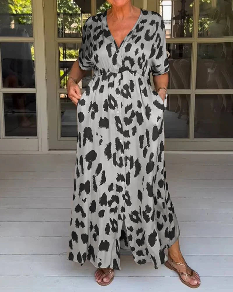 Elavita - Helga - Leopard print maxi dress