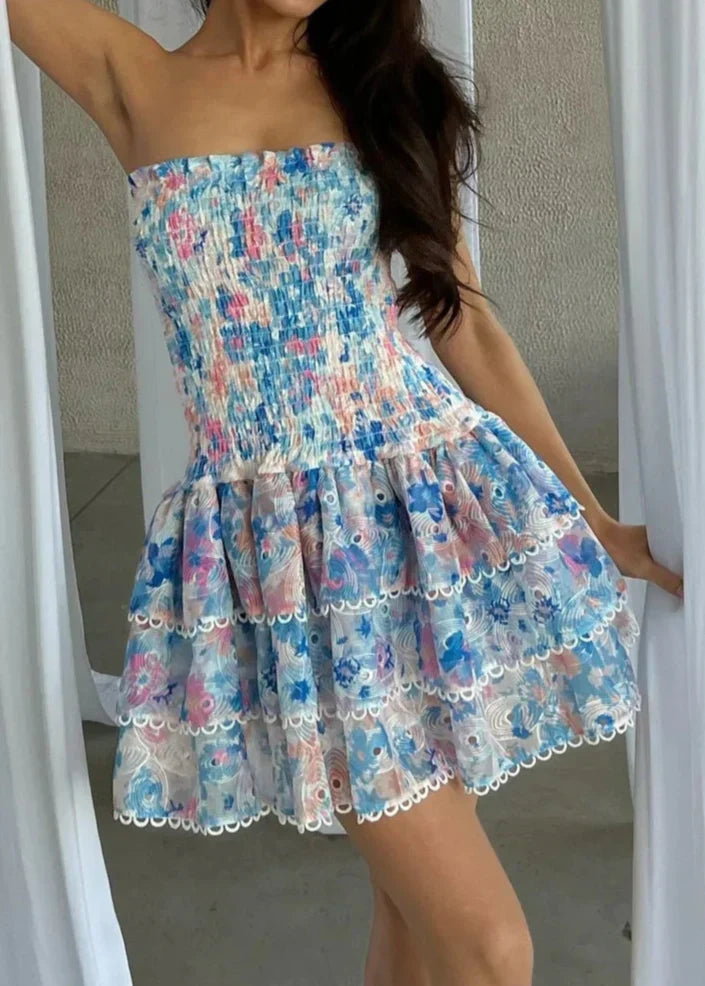 Elavita - Kaylee | Strapless Floral Dress