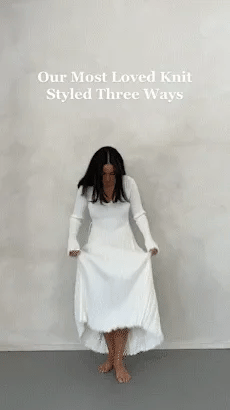 Elavita - Sara - Autumn New knitted midi dress with sleeves