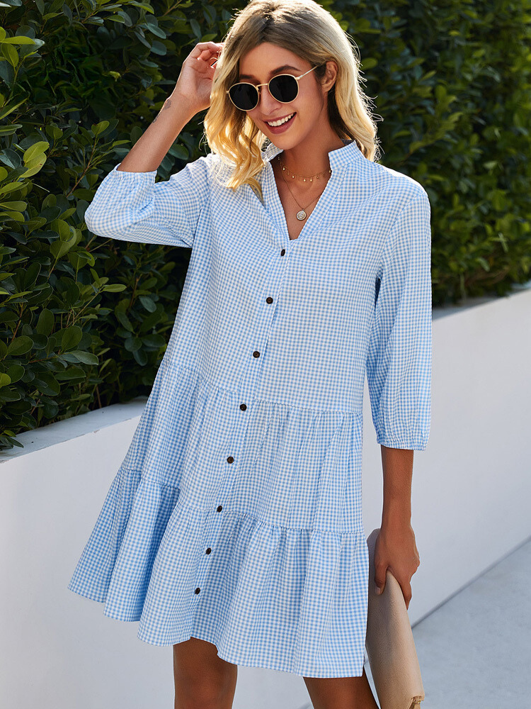 Elavita - Emy - Checked Cardigan Dress