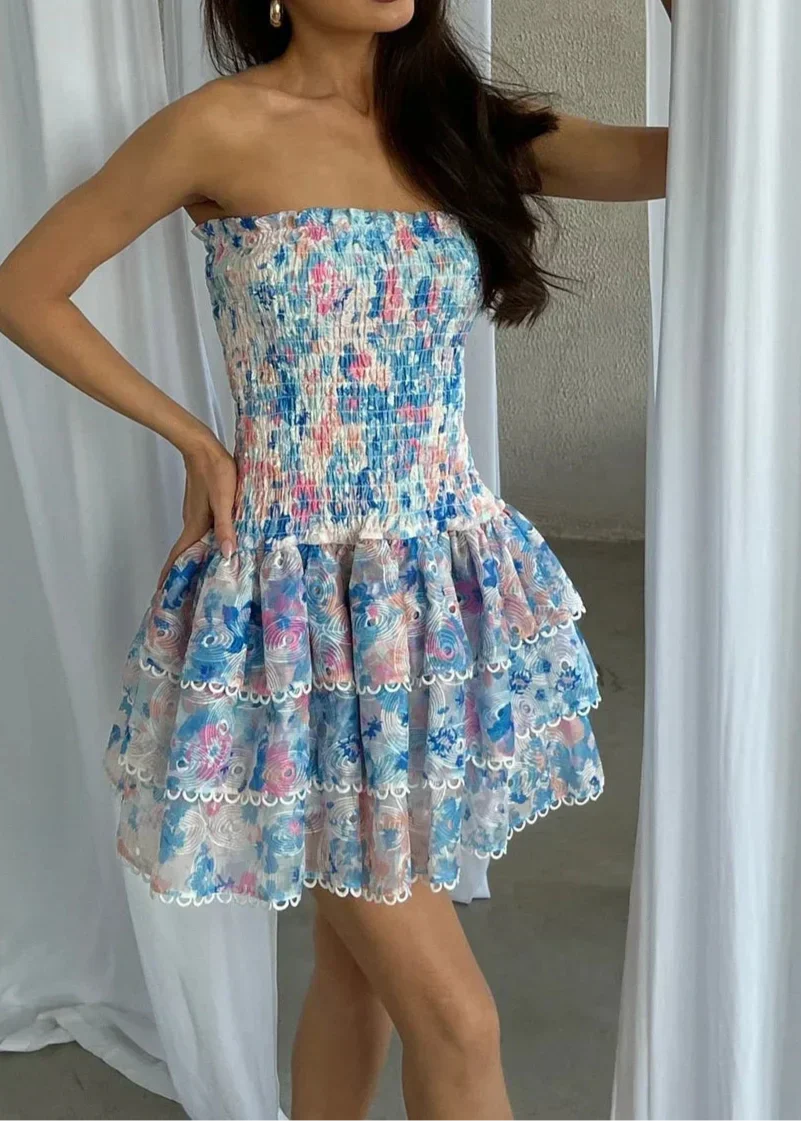Elavita - Kaylee | Strapless Floral Dress