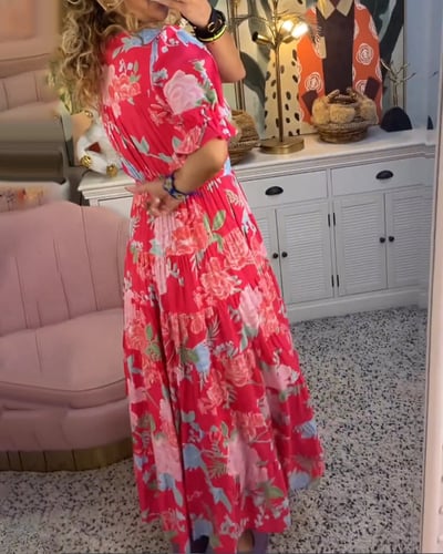 Elavita - Isabeau - Comfortable long dress with V-neck and pockets