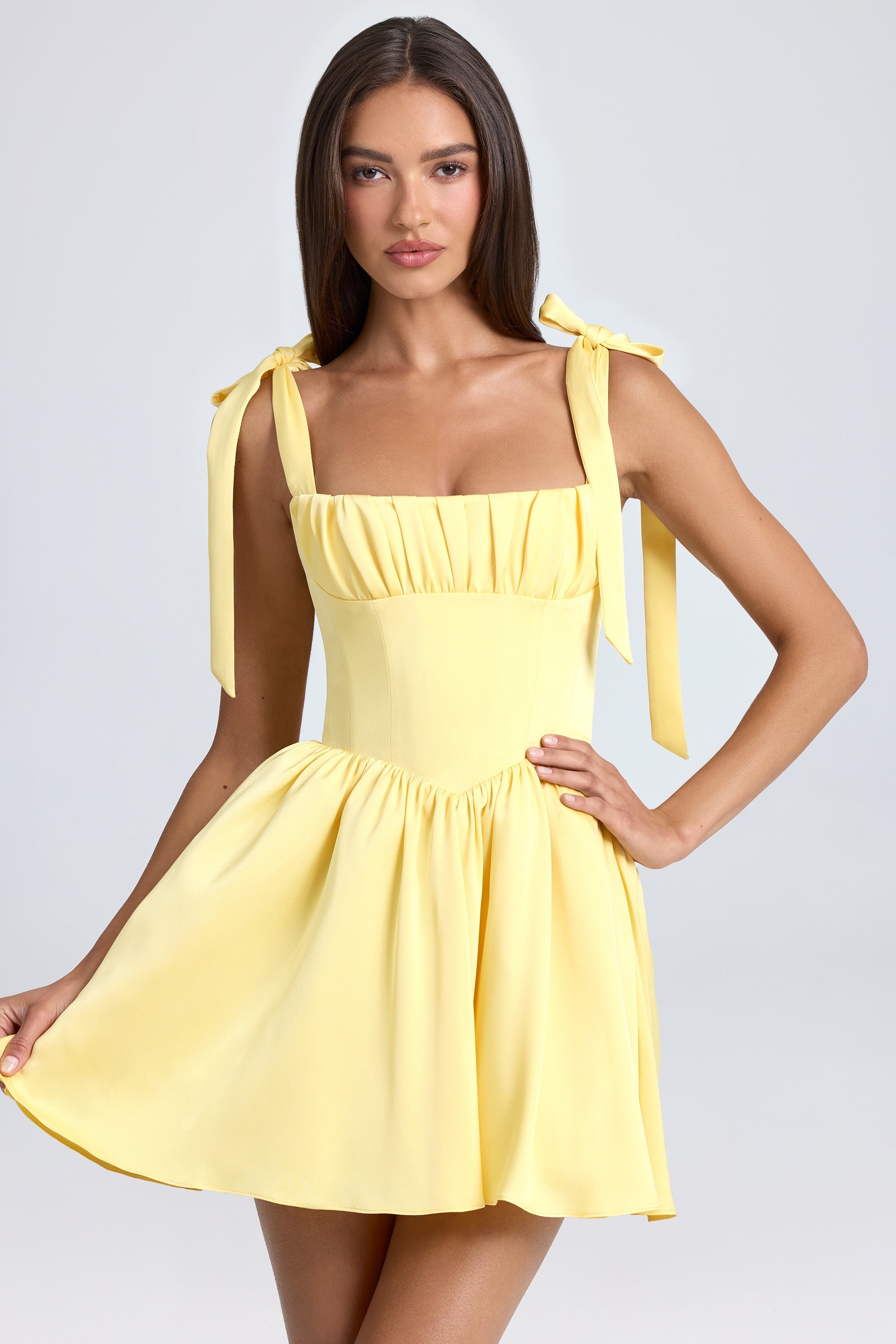 Elavita - Reza – Sleeveless Midi Dress with Tie Straps