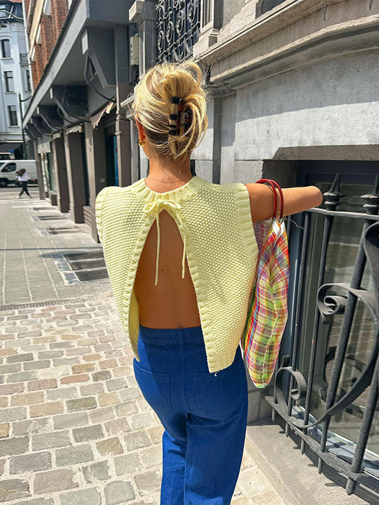 Elavita - Amy | Cardigan, backless top