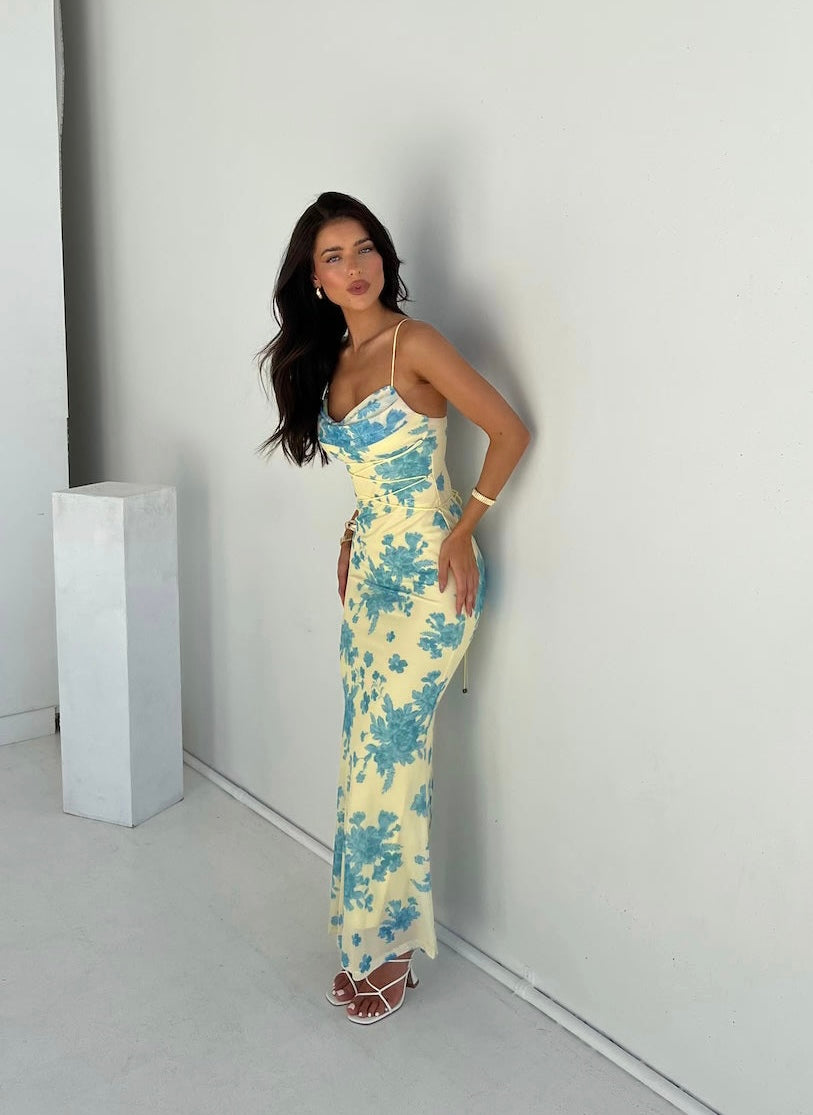 Elavita - Indie | Sleeveless floral maxi dress