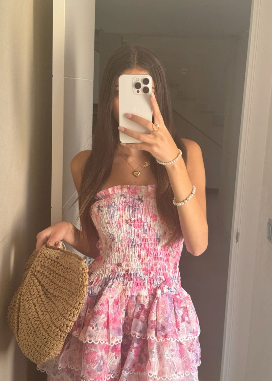 Elavita - Cecilia | Strapless floral dress