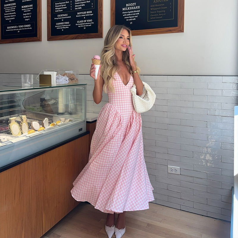 Elavita - Romina | Checked midi dress