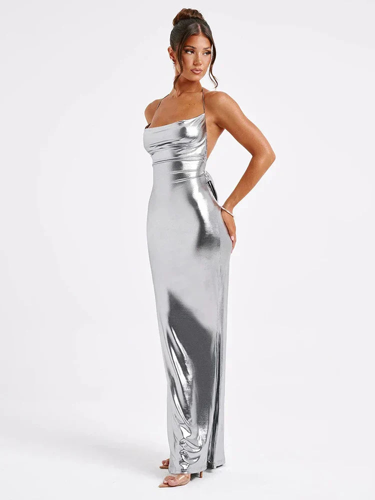 Elavita - Hayden™ | Metallic maxi dress