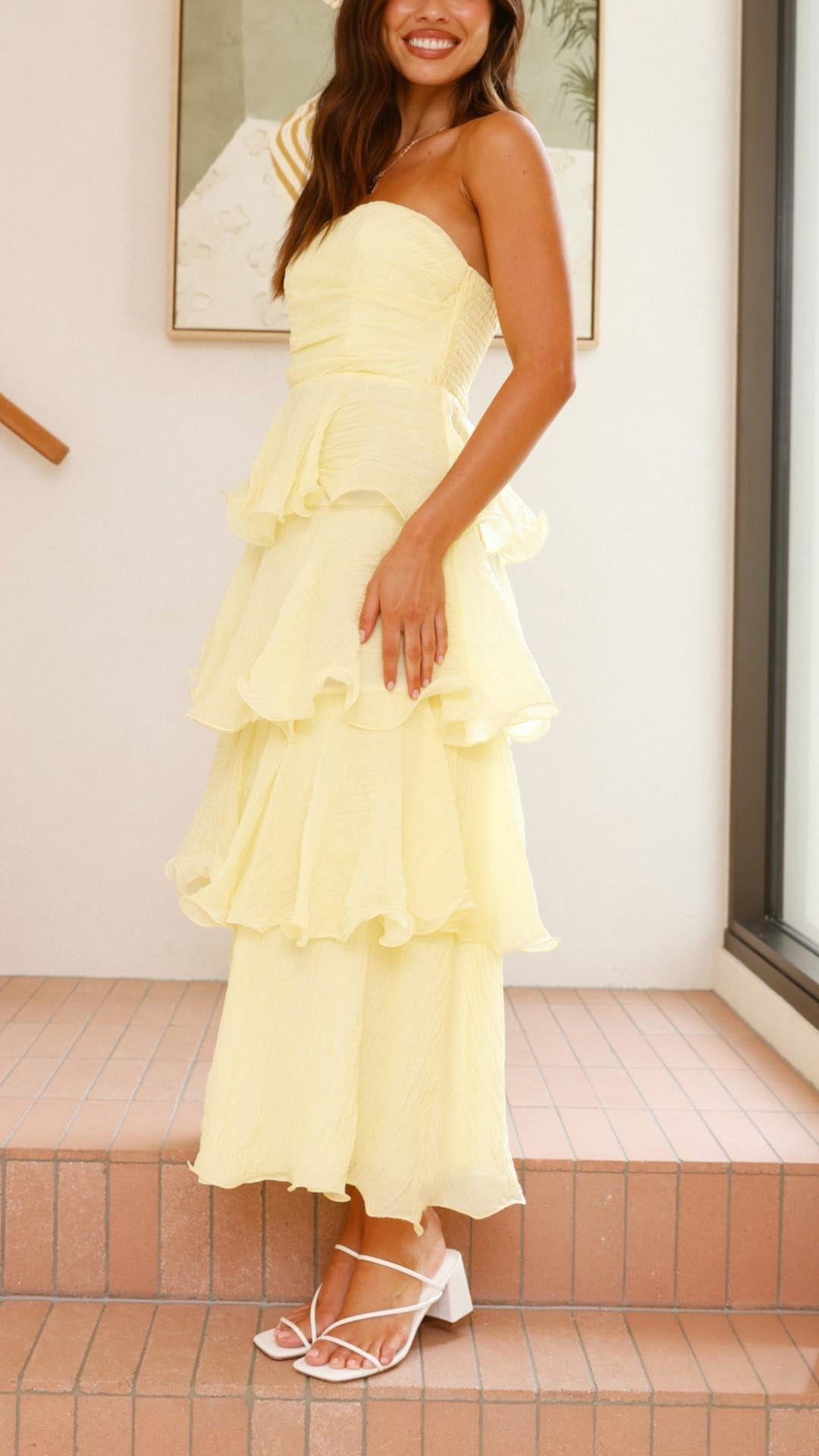 Elavita - Kate - Maxi dress with tiered ruffles
