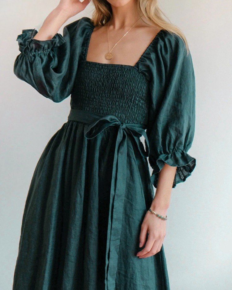 Elavita - OPHELIA - French dress with ruffled sleeves