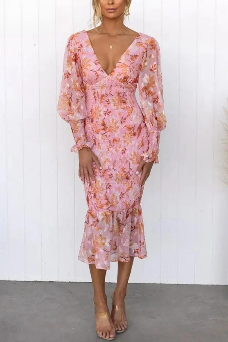 Elavita - Megan - Midi dress with floral pattern