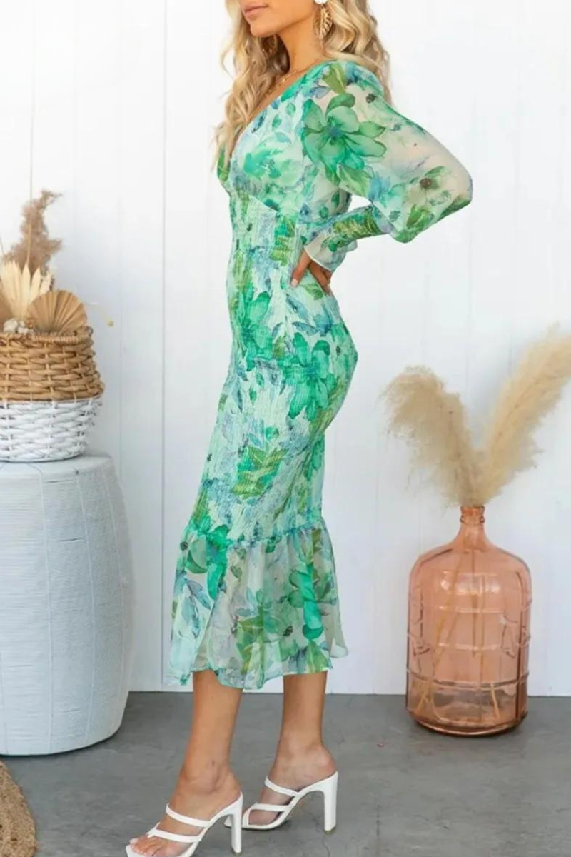 Elavita - Megan - Midi dress with floral pattern