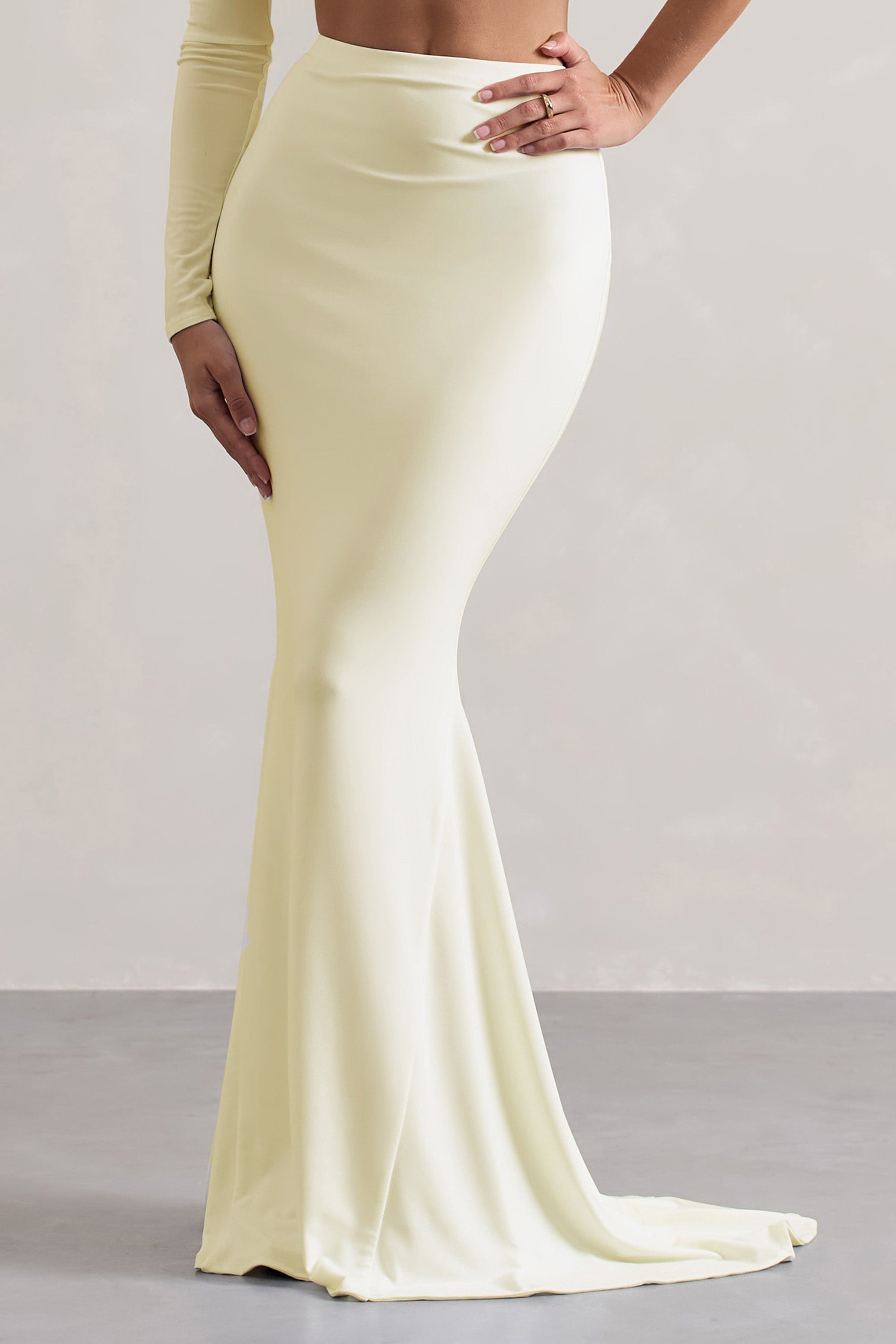 Elavita - Neomie™ | Cream Fishtail Maxi Skirt