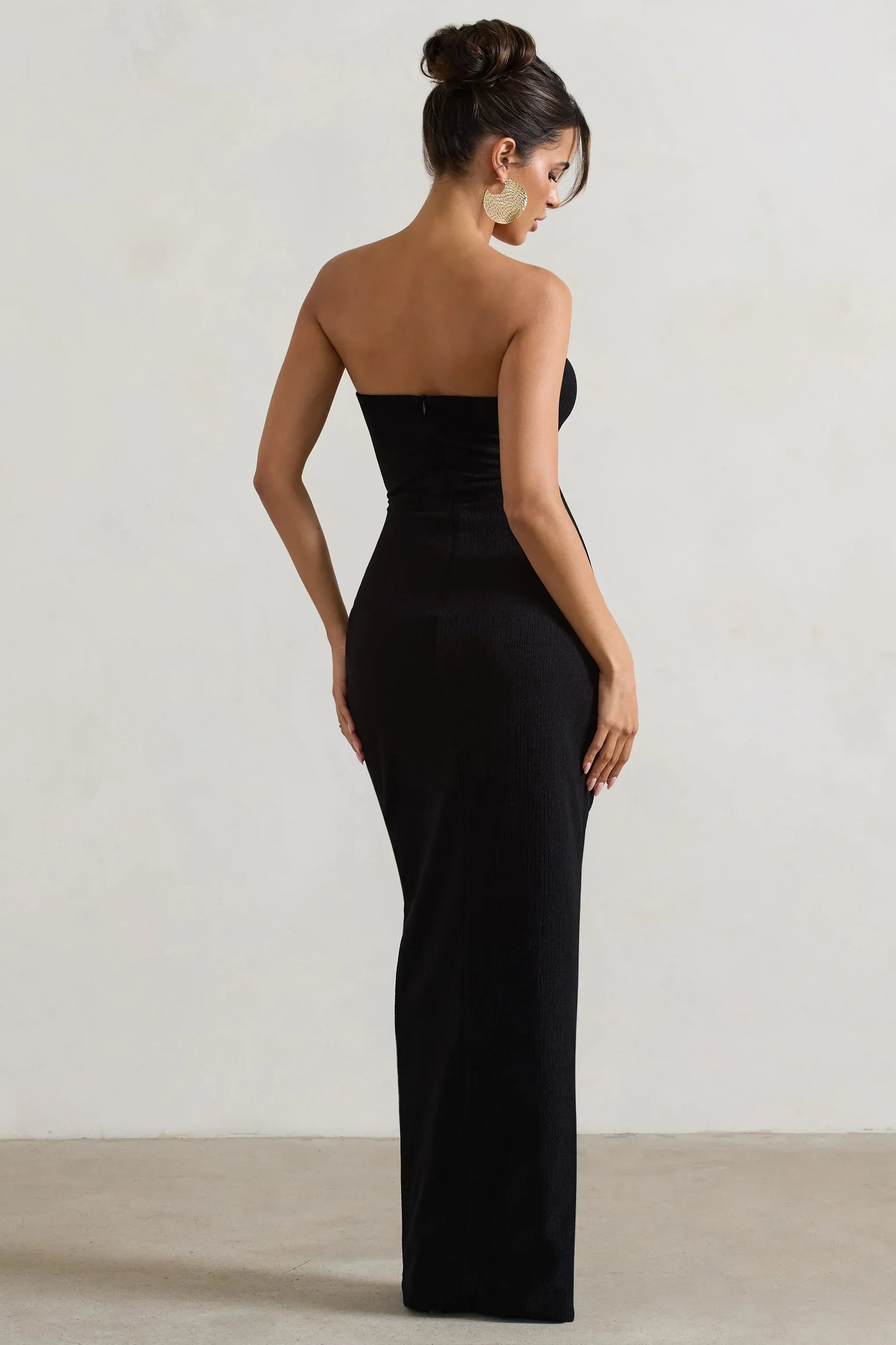 Elavita - Cancun™ | Ecru strapless maxi dress with cutouts and twist