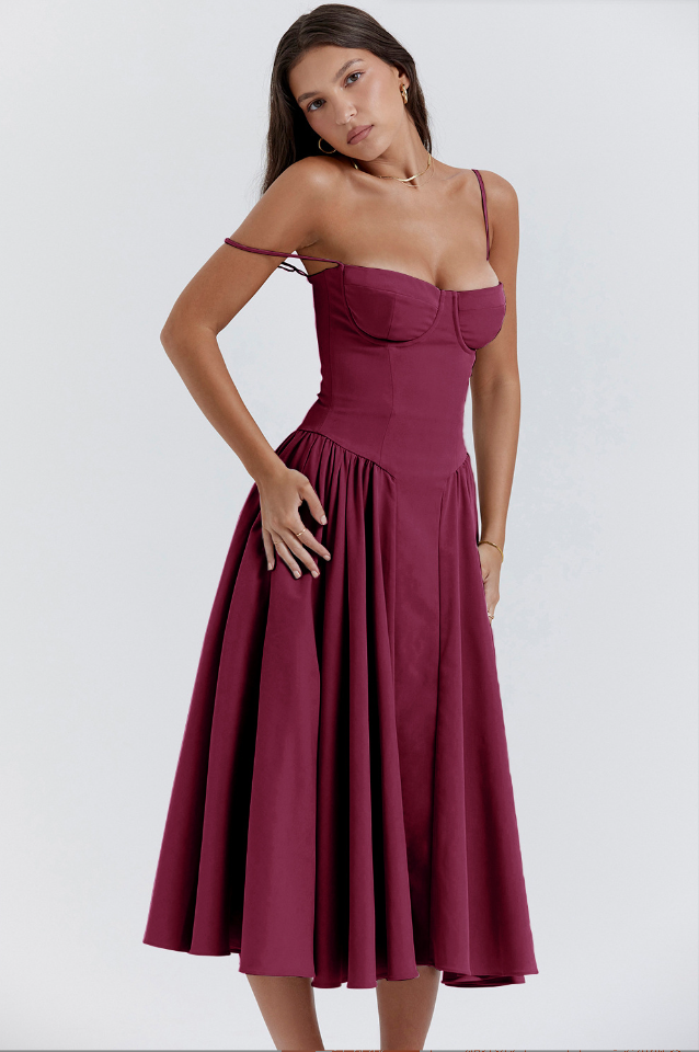 Elavita - Nina - Sleeveless corset midi dress