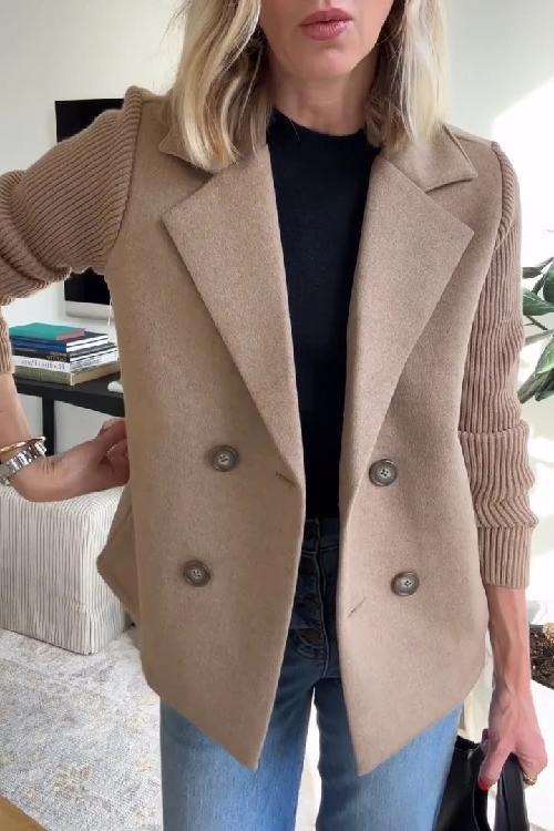 Elavita - Olivia – Double-breasted knitted blazer
