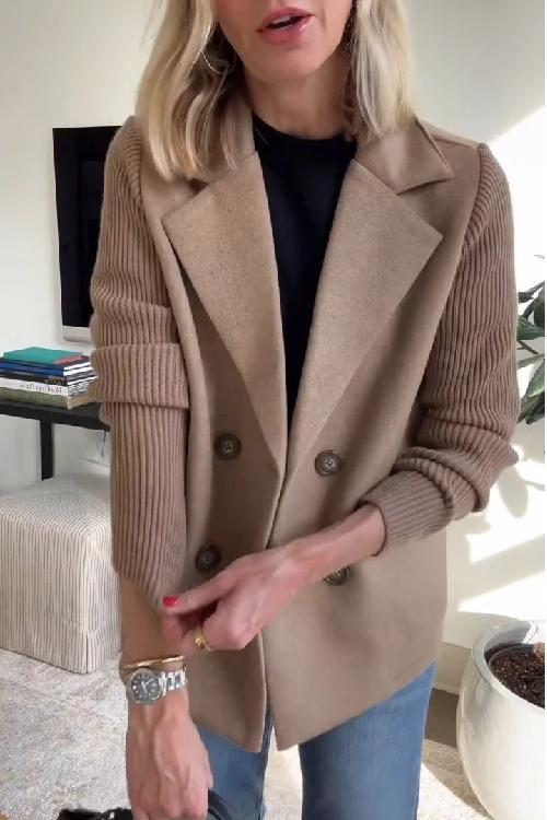 Elavita - Olivia – Double-breasted knitted blazer
