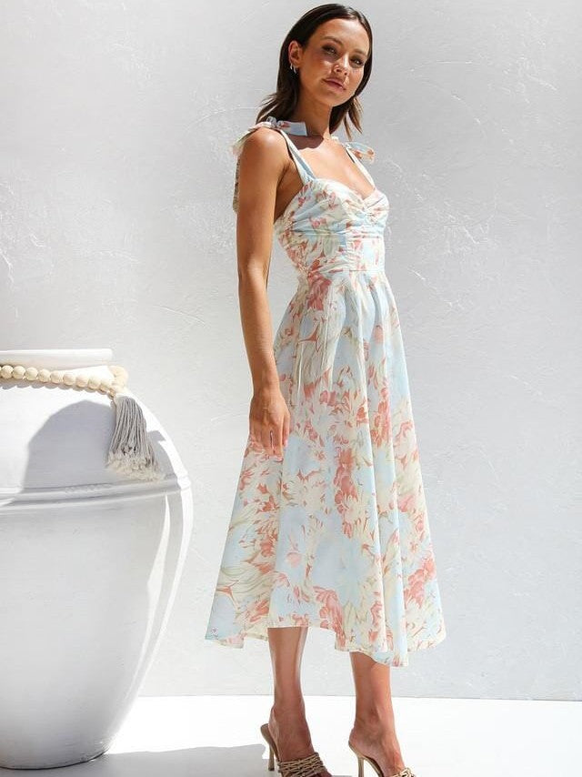 Elavita - Kira - Printed midi dress with straps