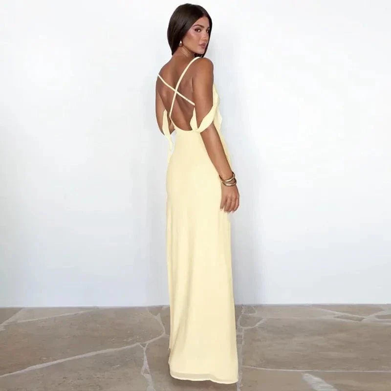 Elavita - Mae – Maxi Dress Lemon Love Blossoms