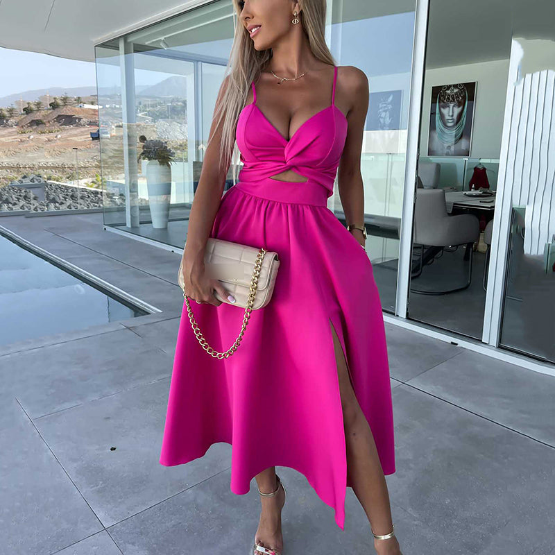 Elavita - Célestine - Spaghetti strap dress with high slit