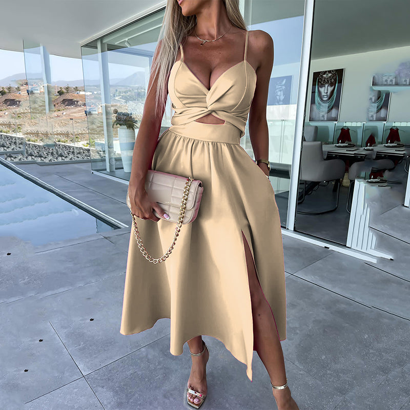 Elavita - Célestine - Spaghetti strap dress with high slit